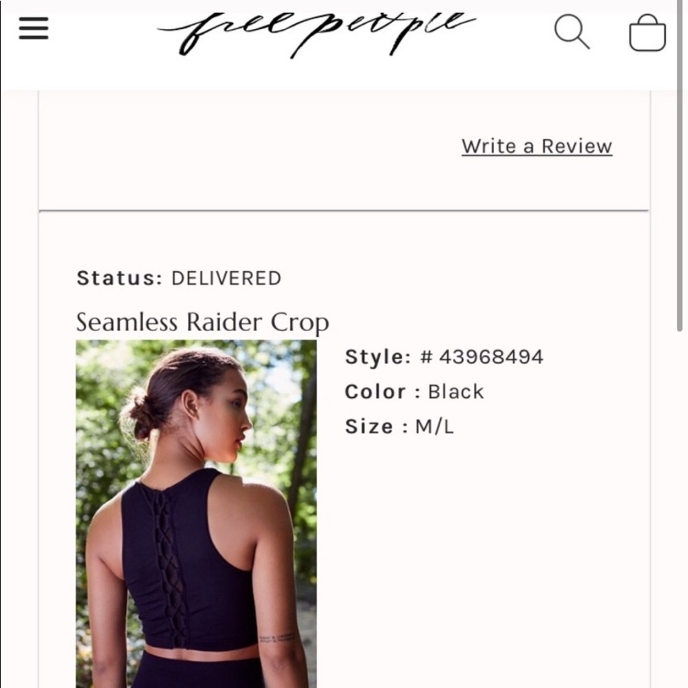 Free People Seamless Raider Crop